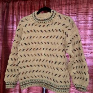 Hand knitted Scottish wool sweater XS